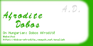 afrodite dobos business card