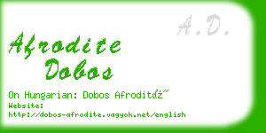 afrodite dobos business card